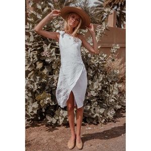 • Palm Collective • Bella One Shoulder Linen Dress